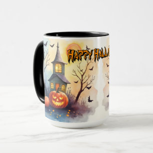 Grijs Cute Moderne Halloween Collectie Mok