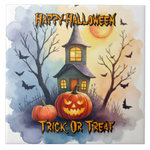 Grijs Cute Moderne Halloween Collectie Tegeltje