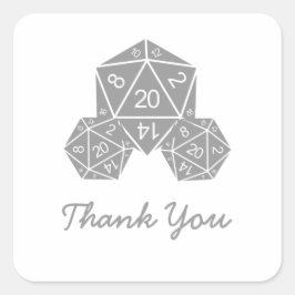 Grijs D20-apparaat Hartelijk dank, Stickers