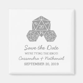 Grijs D20-apparaat Opslaan Datum magneet