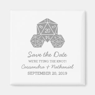 Grijs D20-apparaat Opslaan Datum magneet