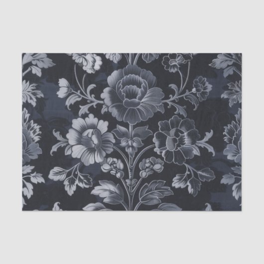 Grijs Damask  geïnspireerd Tissuepapier (Voorkant)