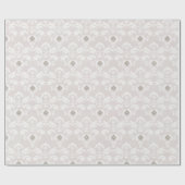 Grijs Damast Grijs Kant Stof Print Wrapping Papier (Vlak)