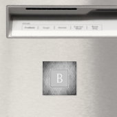 Grijs  Damast Monogram Magnet (Insitu (Vaatwasser))