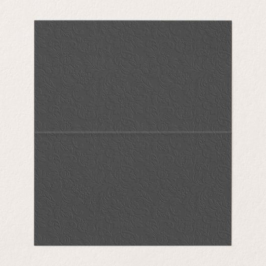 Grijs Damast Wit Mandala Visitekaartje (Binnenkant ongevouwen)