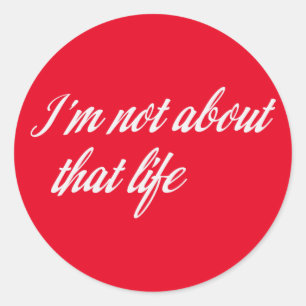 Grijs dat ik niet over dat leven ga ronde sticker