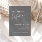 Grijs de nacht voor het repetitief diner uitnodige kaart