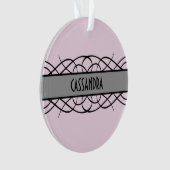 Grijs Deco Vlurig Acrylhoudend Ornament (voorkant)