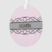 Grijs Deco Vlurig Acrylhoudend Ornament (voorkant)