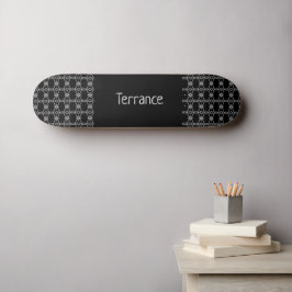 Grijs decoratief touw hekwerk zwart persoonlijk skateboard