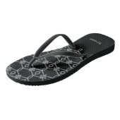 Grijs decoratief touw hekwerk zwart teenslippers (Schuin)