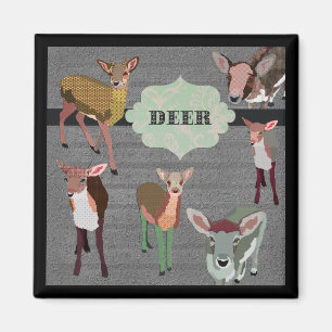 Grijs Deer Magnet