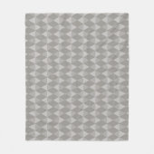 Grijs diamantpatroon fleece deken (Voorkant)