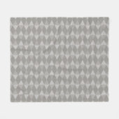Grijs diamantpatroon fleece deken (Voorkant (Horizontaal))