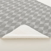 Grijs Diamantpatroon Sherpa Deken (3/4)