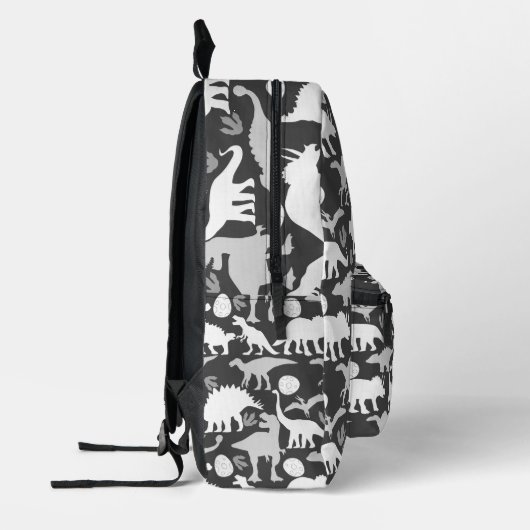 Grijs Dino Patroon D Grijs BG Bedrukte Rugzak (Links)