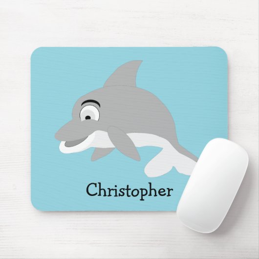 Grijs Dolfijn Ontwerp Muismat (Met muis)
