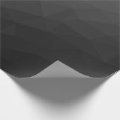 Grijs donker gradiënt geometrisch mesh patroon cadeaupapier (Hoek)