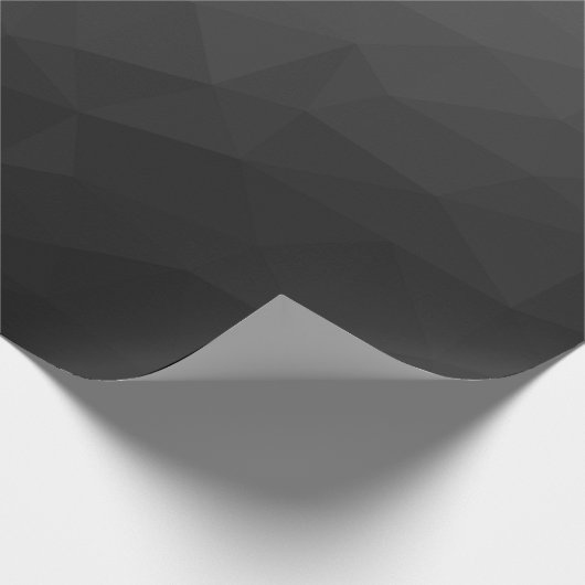Grijs donker gradiënt geometrisch mesh patroon cadeaupapier (Hoek)