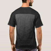 Grijs donker gradiënt geometrisch mesh patroon t-shirt (Achterkant)
