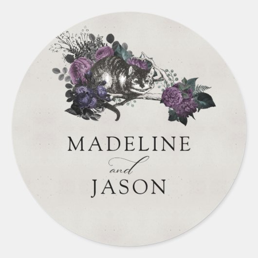  grijs donker Paars pruimeltje Ronde Sticker (Voorkant)