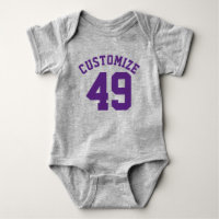 Grijs & Donker Paarse Baby | Sporttrui ontwerp