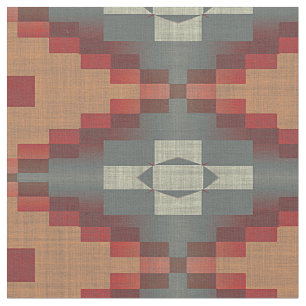 Grijs donker rood Oranje Taupe Beige Ethnic Kijk u Stof