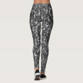 Grijs donker zilver sparkles faux glitter leggings (Achterkant)