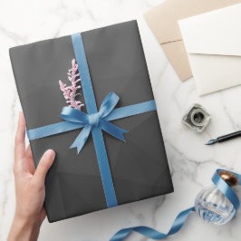 Grijs donkere verloop geometrisch mesh patroon cadeaupapier