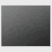 Grijs donkere verloop geometrisch mesh patroon cadeaupapier (Vlak)