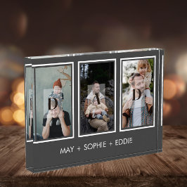 Grijs Drie (3) Foto's Vaderdag Fotoblok