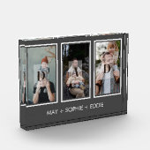 Grijs Drie (3) Foto's Vaderdag Fotoblok (Links)