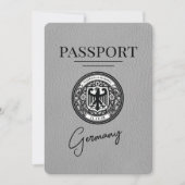 Grijs Duitsland paspoort Bewaar de datum Save The Date (Voorkant)