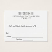 Grijs Een cadeau voor u Visitekaartjes (Achterkant)