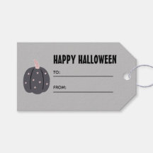 Grijs Eenvoudig Halloween Tag Gift
