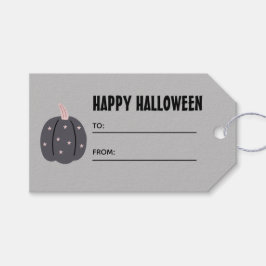 Grijs Eenvoudig Halloween Tag Gift Cadeaulabel