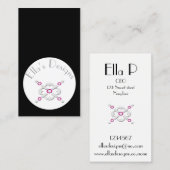 Grijs eenvoudig ontwerp visitekaartje (Voorkant / Achterkant)