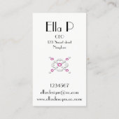 Grijs eenvoudig ontwerp visitekaartje (Achterkant)