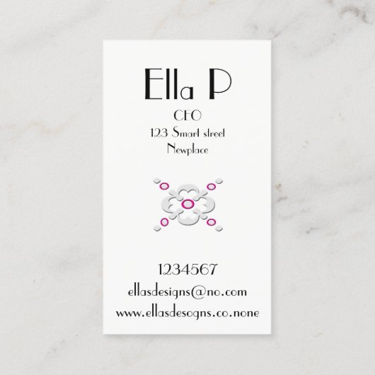 Grijs eenvoudig ontwerp visitekaartje (Achterkant)