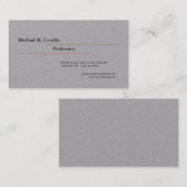 Grijs Eenvoudig Plain Minimalistisch Klassiek Stij Visitekaartje (Voorkant / Achterkant)