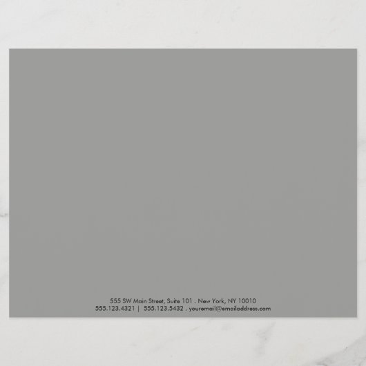 Grijs Eenvoudige rand Prijslijst 6 Flyer (Achterkant)