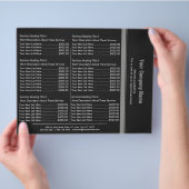 Grijs Eenvoudige rand Prijslijst 6 Flyer (Hand)