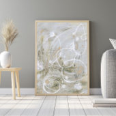 Grijs eigentijds elegant abstract kunstposter poster