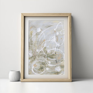 Grijs eigentijds elegant abstract kunstposter poster