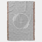 Grijs Elegant Damask - Aangepaste trommel Deken (Voorkant Verticaal)