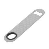 Grijs Elegant Damask Persoonlijke Bar Key Speed Flessenopener (Achterkant Gekanteld)