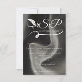 Grijs Elegant Minimalistisch Handgeschreven Bruilo RSVP Kaartje (Voorkant)