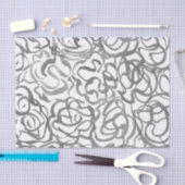 Grijs Elegant Neutrale Zwemmen Abstracte Waterverf Tissuepapier (Craft)