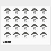 Grijs Elegant Quatrefoil Afstuderen Stickers (Vel)
