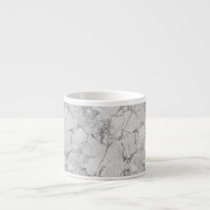 Grijs "Elegant Swirls" Marmeren textuur Espresso M Kop